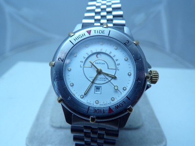 Krieger Tidal Chronometer 7 Jewels Swiss Quartz Men’s Watch