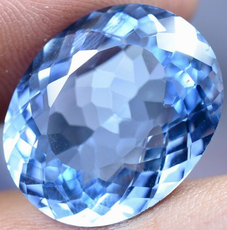 Natural 22.65Ct Namibia Jeremejevite Flawless Certified Oval Cut Loose Gemstone