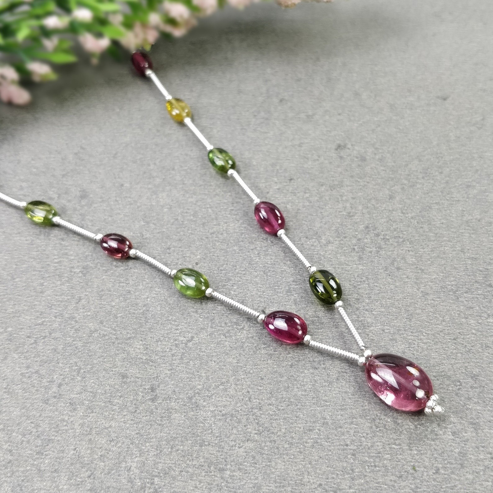 20.50cts Natural Watermelon Tourmaline Plain Oval Loose Beads 6.5*4.5mm – 12*8.5