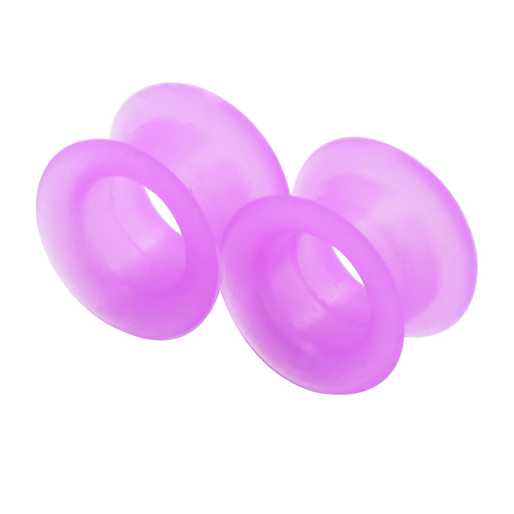 Pair Thick Silicone Ear Plugs Soft Ear Gauges Tunnel Earrings Earlets Earskin