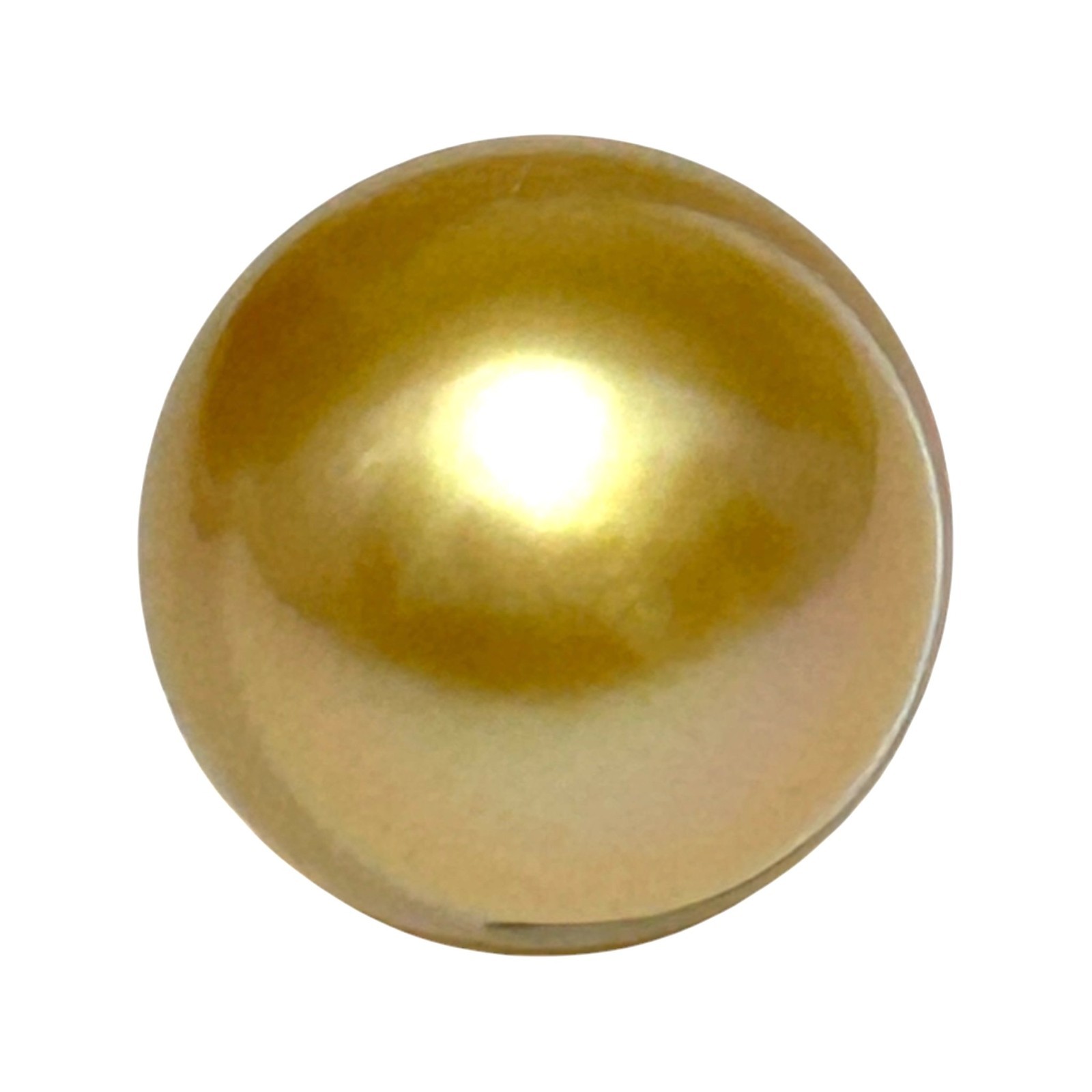 Giant 20.5 Carat 14 x 15.2mm Deep Gold Baroque Philippines South Sea Pearl Loose