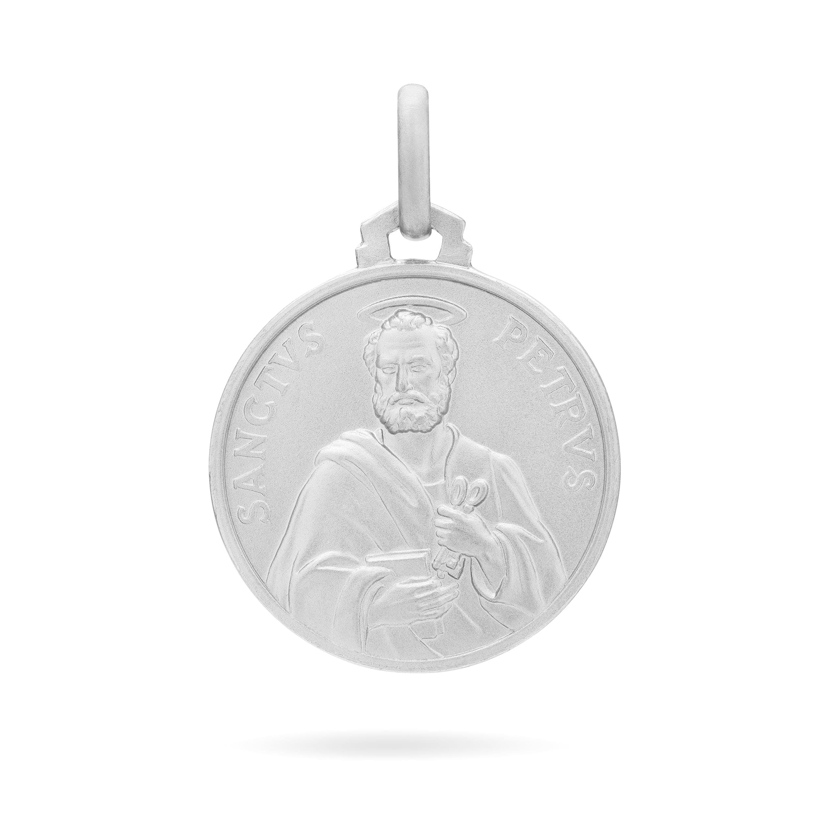 Sterling Silver Medal Saint Peter the Apostle Pendant Necklace Catholic Charm