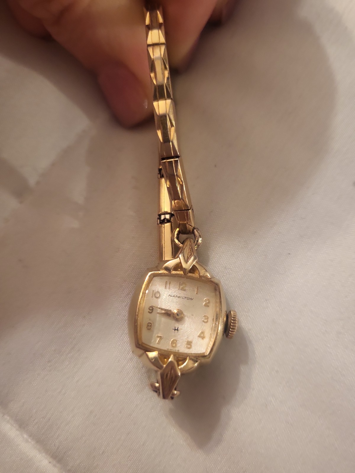 Vintage Hamilton Ladies Mechanical Watch 10K RGP Bezel Kreisler Band Swiss