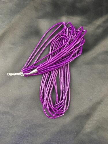 Navajo Sugilite 10 Strand Heishi Necklace | Sterling Silver Tubes 19″ 10169