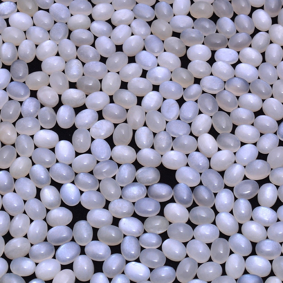 70 Pcs Natural Moonstone Untreated Oval Cabochon 8mm*6mm Gemstones Wholesale