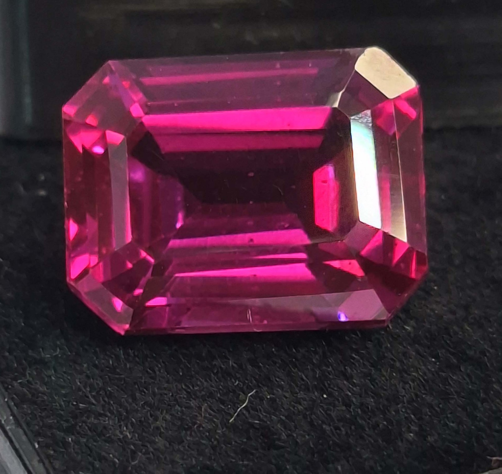 Rhodolite Garnet Natural Emerald Cut 11-13 Ct Certified Loose Gemstone TQ651