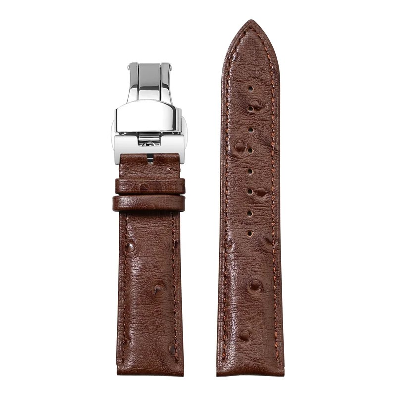 Genuine Cowhide Leather Strap Butterfly Buckle 18-22mm for Tissot 1853 Men Women