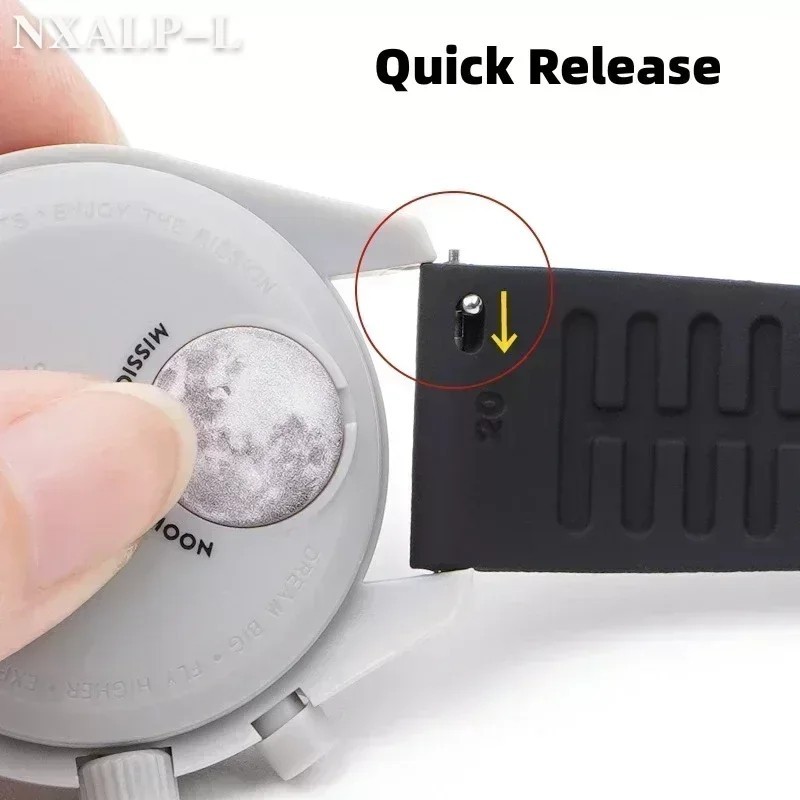 18mm 20mm 22mm Soft Silicone Watch Band Divers Replacement Strap Quick Release