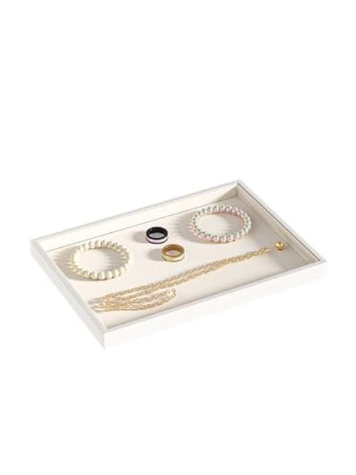 Drawer Jewelry Organizers And Storage,Velvet Bracelet And Beige Blank Trays