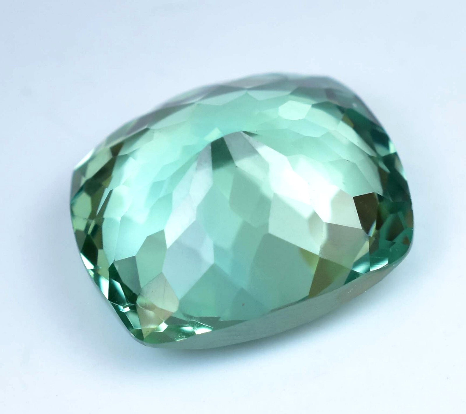 Natural Montana Green Sapphire 21.10CT Certified Cushion Stunning Loose Gemstone