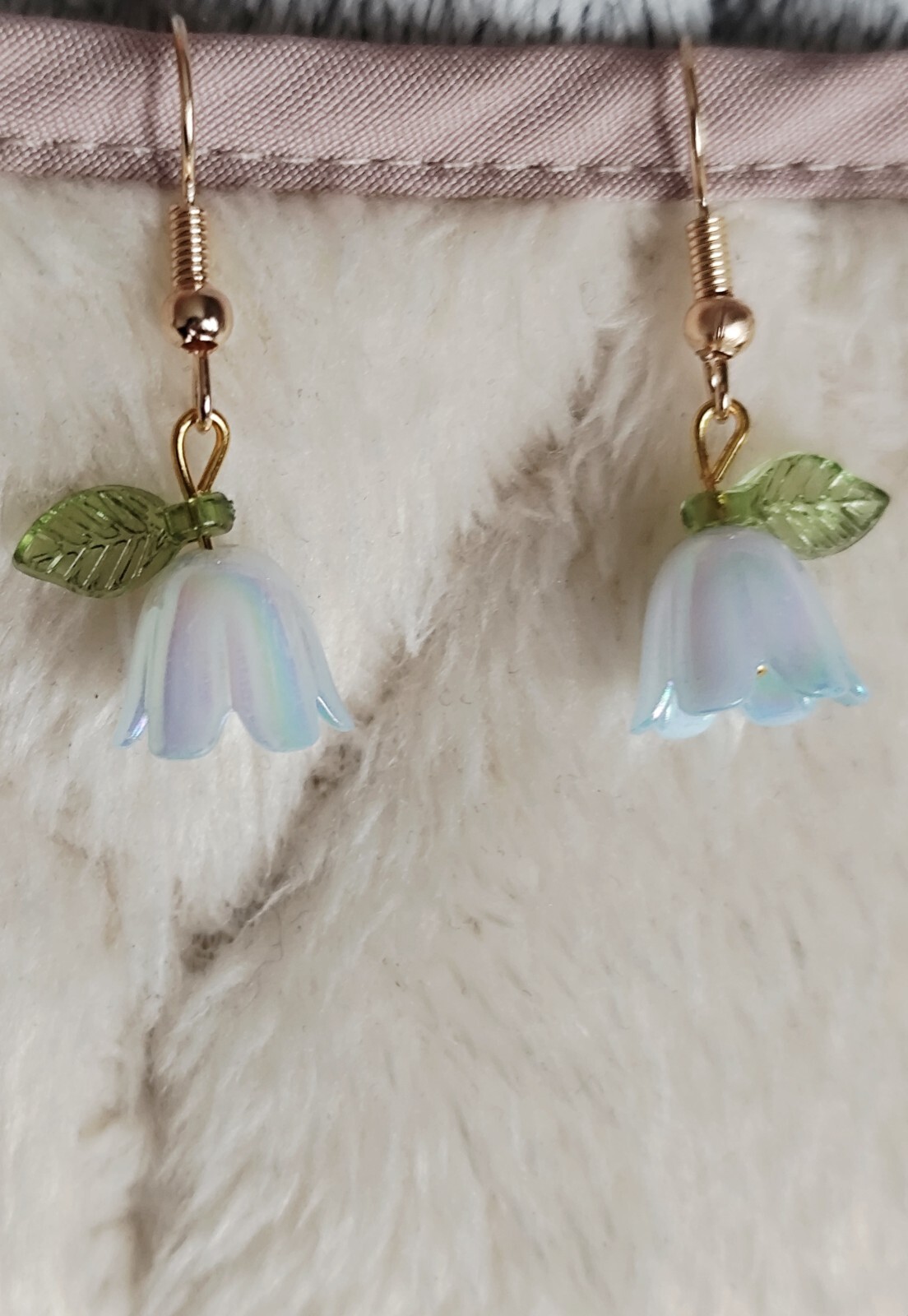 Cute Gradient Blue Lily of the Valley Flower Dangle/Drop Earrings