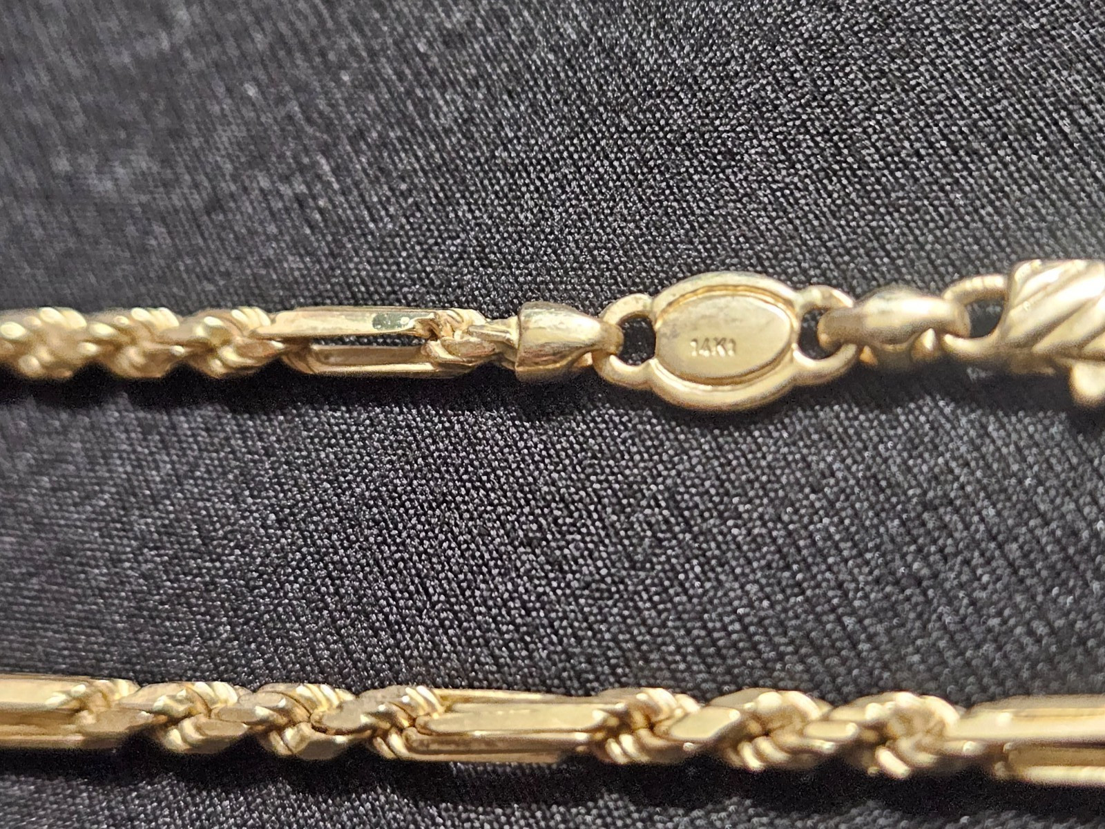 14k Milano Figarope Chain Yellow Gold 3mm Wide 19 grams 22 inch long