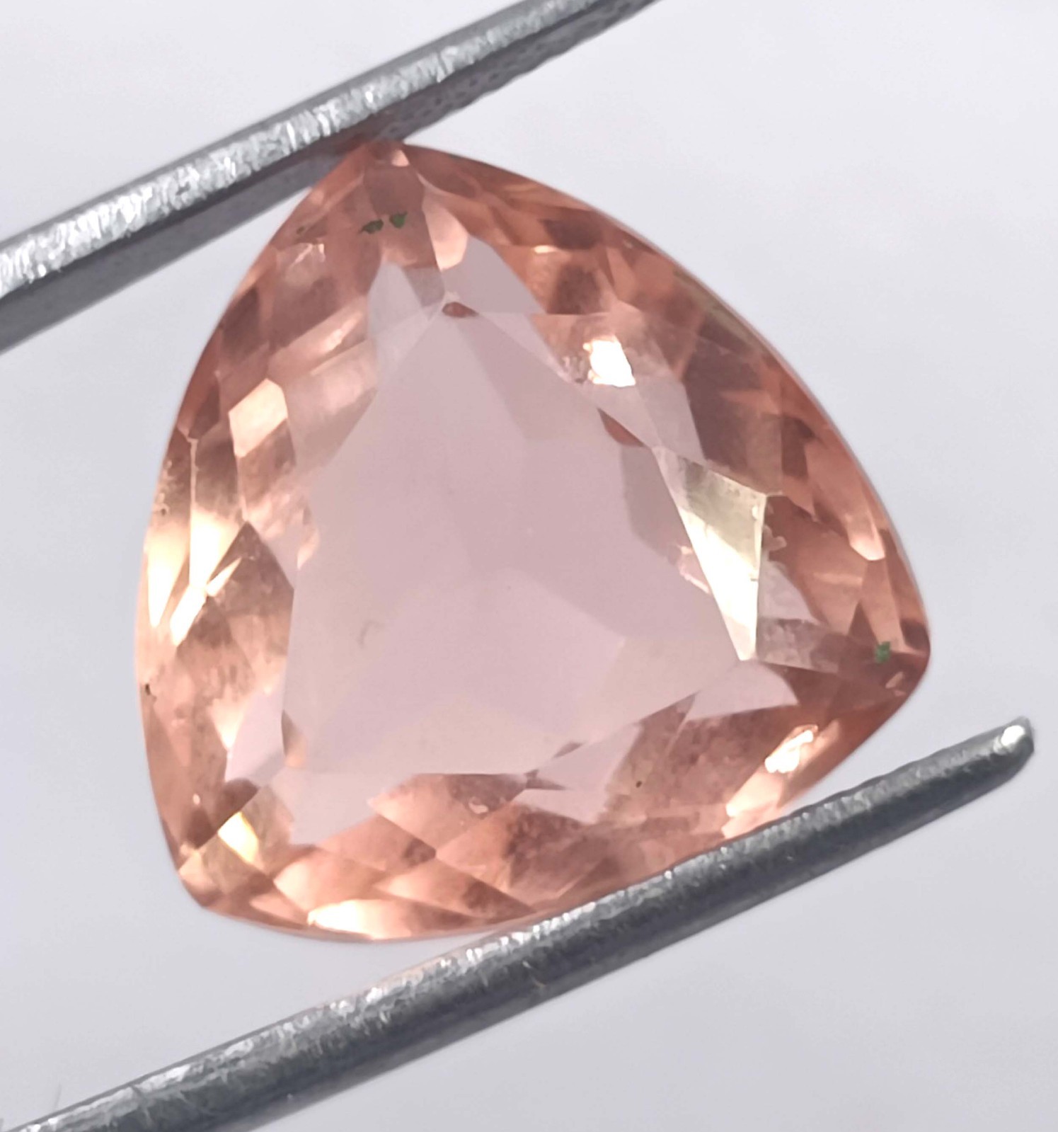 Mind Blowing Quality 15 Ct Natural Peach Sapphire Trillion Shape IGL Gems 6MHB