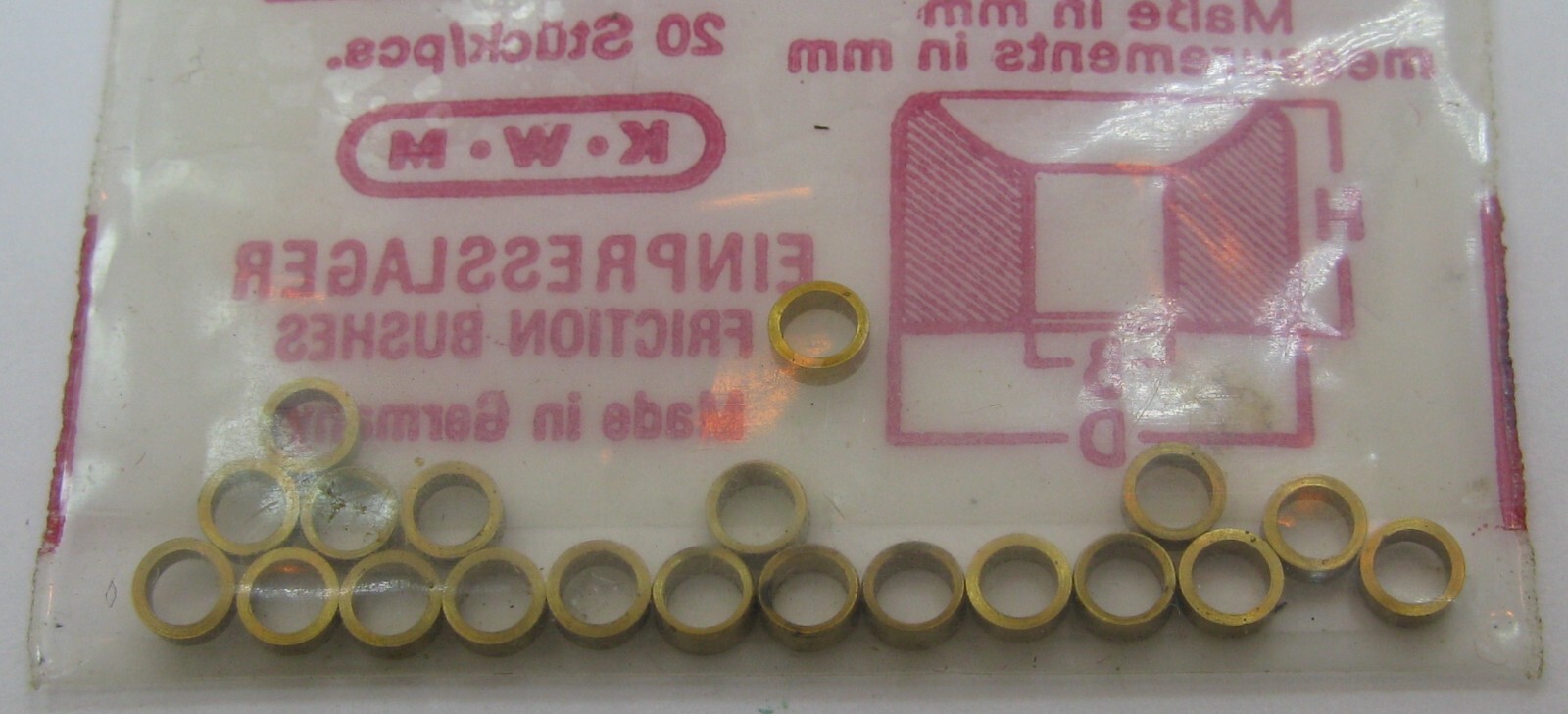 KWM Bushing clock as is part: diameter 3.5 millimeters size #L25