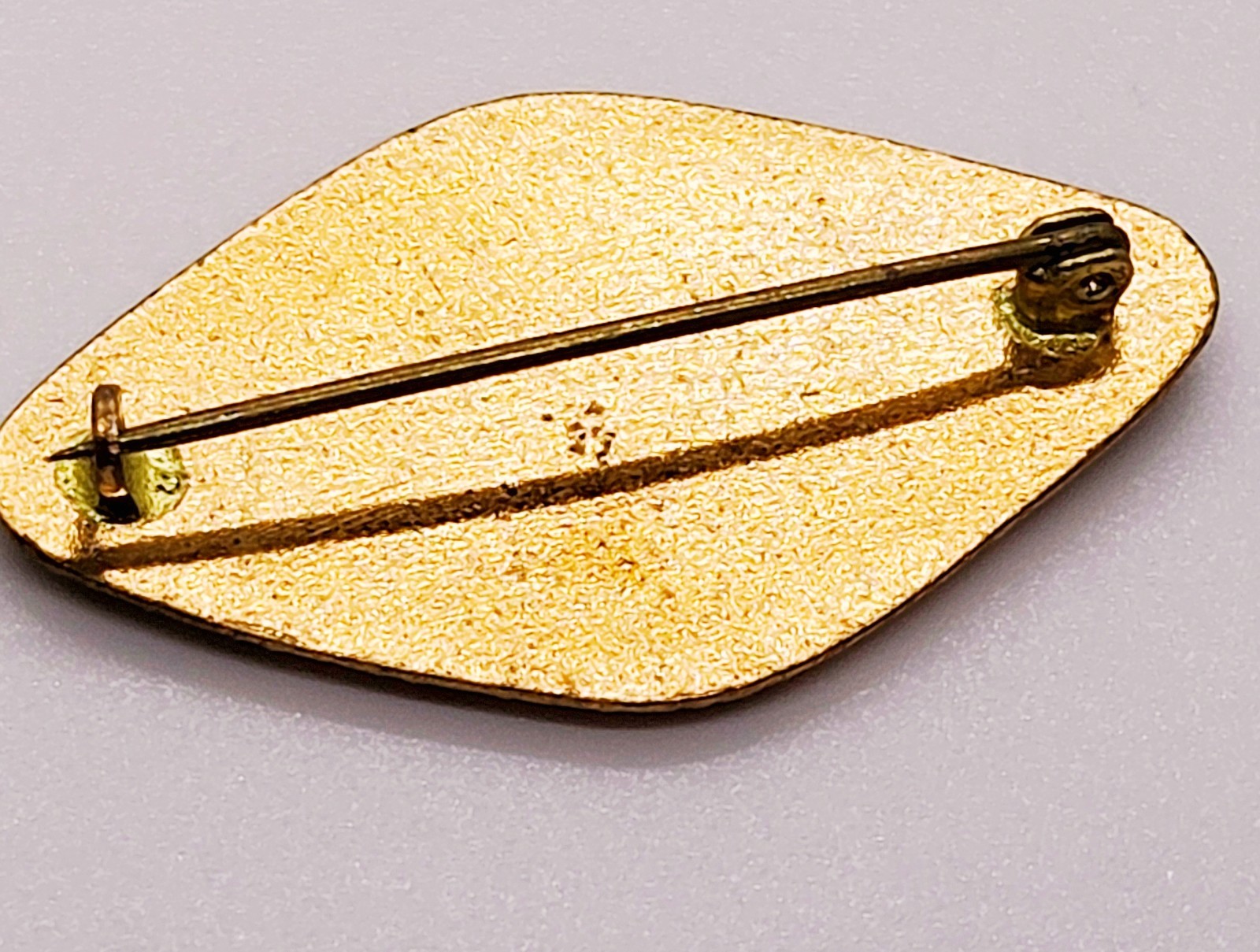 Vtg Enamel Brass Diamond Shape Egyptian Revival Camel Berber Desert Brooch Pin