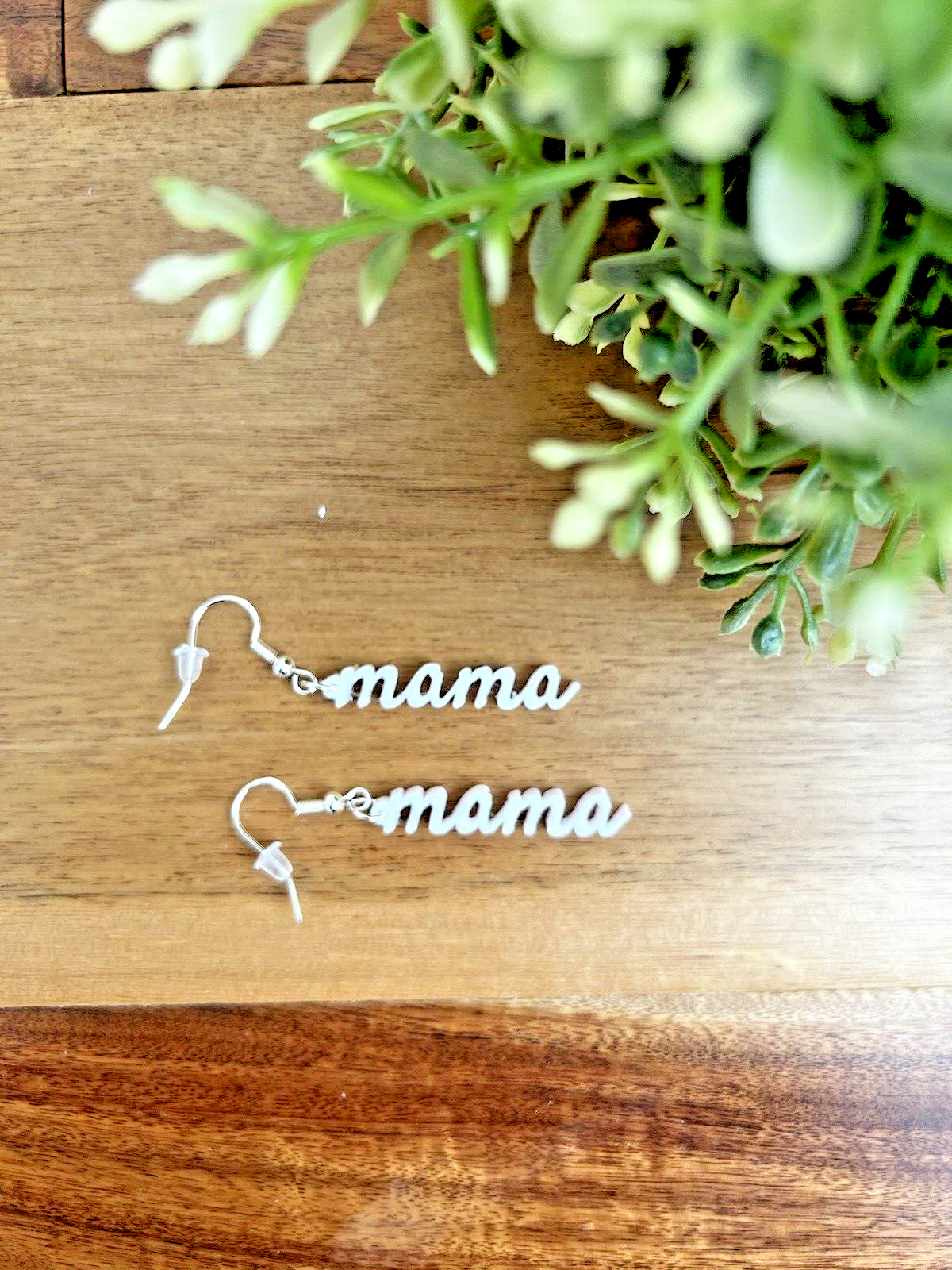 Delicate Mama Earrings Dangle Jewelry Mother Gift Baby Shower Mommy New Mom