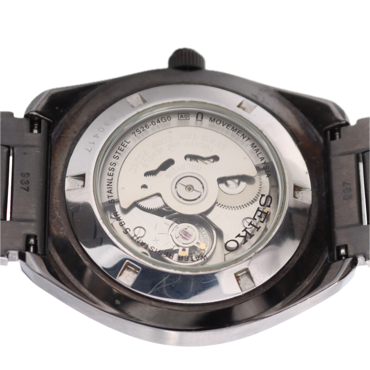 52mm 2005 Seiko 7S26-04G0 Day-Date Men’s Automatic Wristwatch Japan PVD Coated