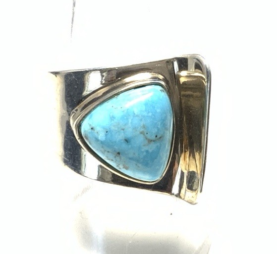 Mine Finds by Jay King Sterling Silver 925 Turquoise Ring Size 10 MB01