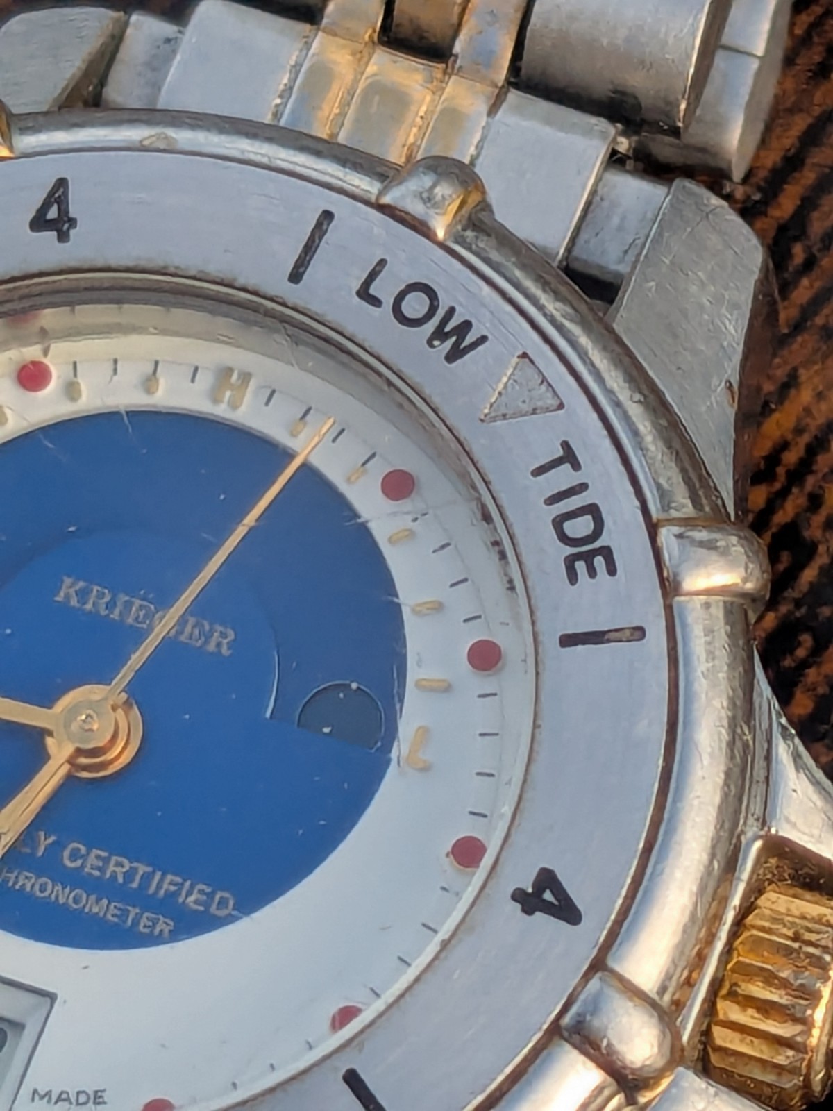 Krieger L882 Tidal Chronometer Ladies Watch w/ New Battery