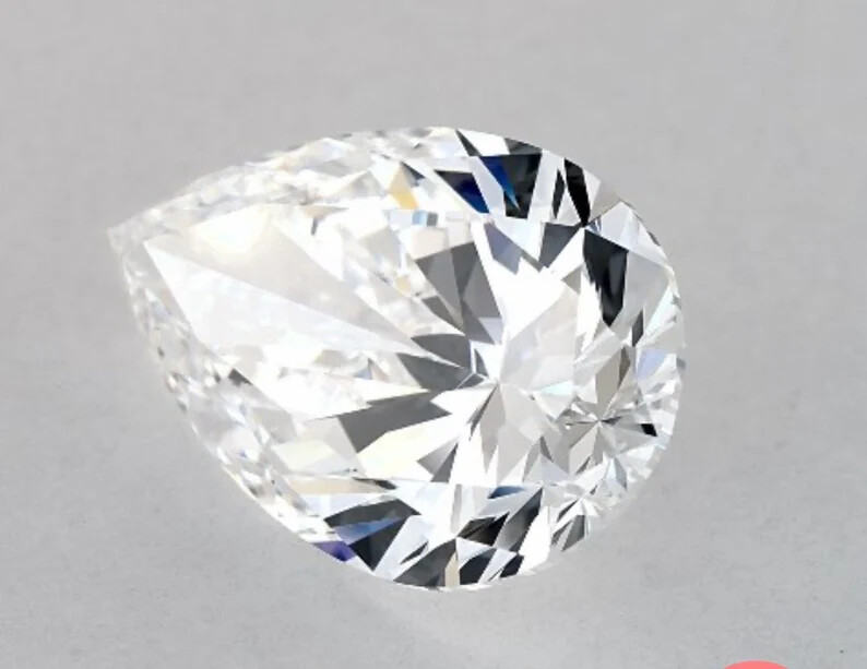 GRA Certified Loose Moissanite Pear Shape Stones D VVS1 All Sizes USA Stock
