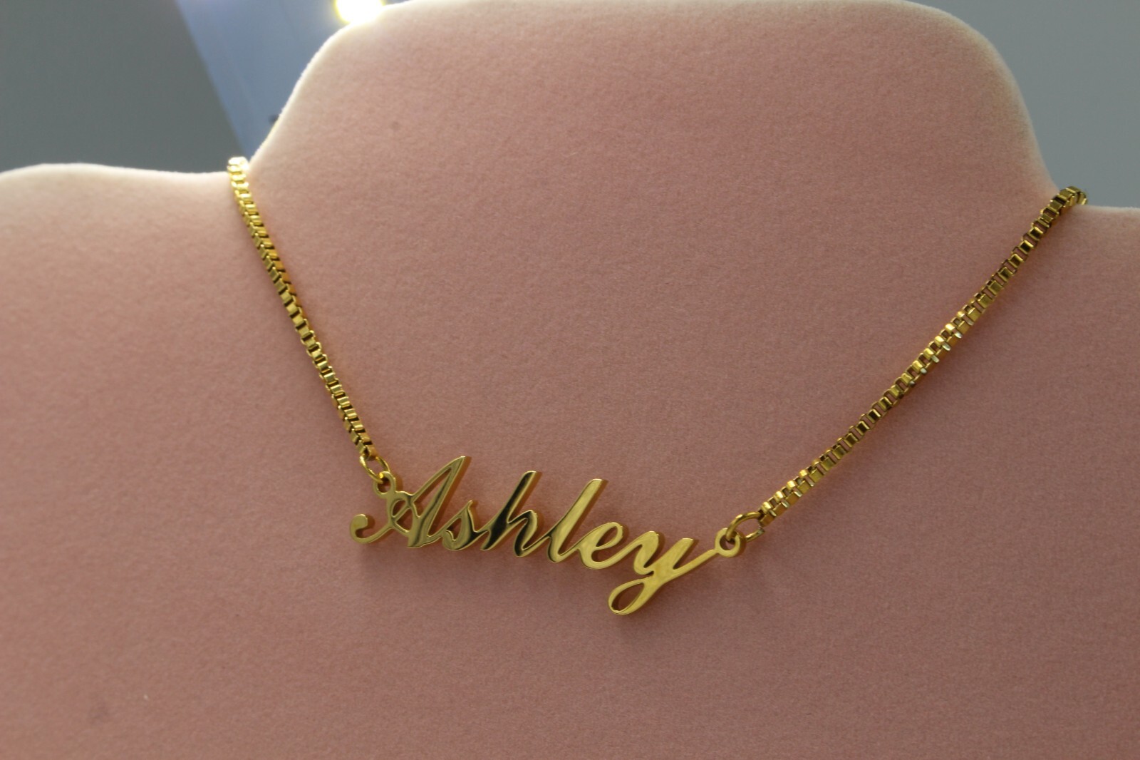 Jewelry Signature Name Necklace 18K Gold For Woman Mom Girl With Gift Bag Xmas