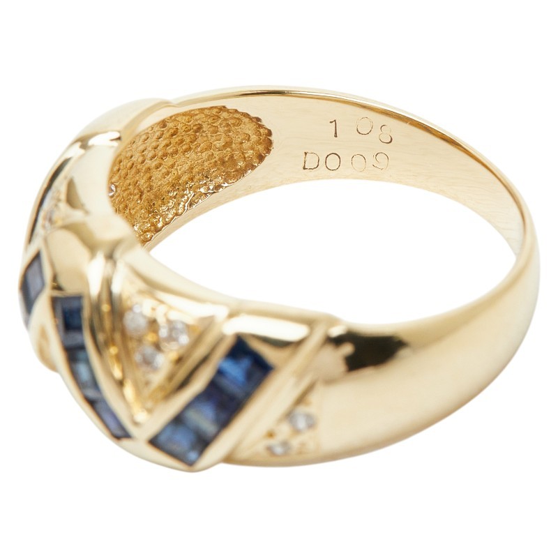 AUTHENTIC Ring ring K18YG yellow gold #13(JP Size) Women