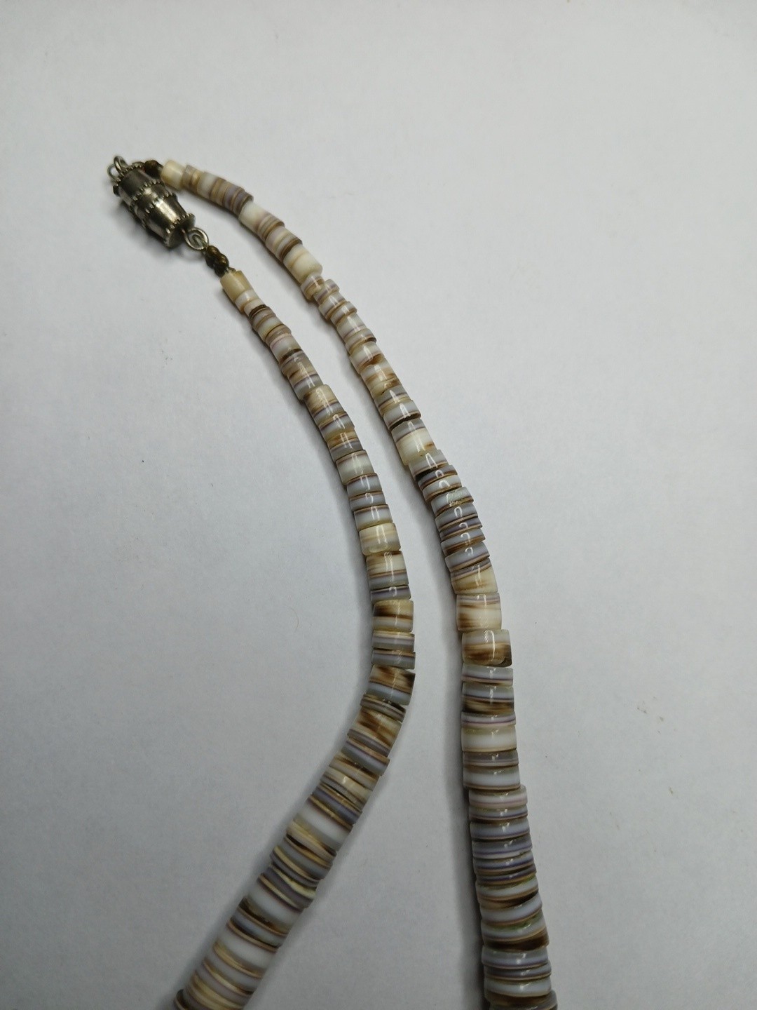 Vintage Turquoise Mosiac Inlay Shell Necklace 18″