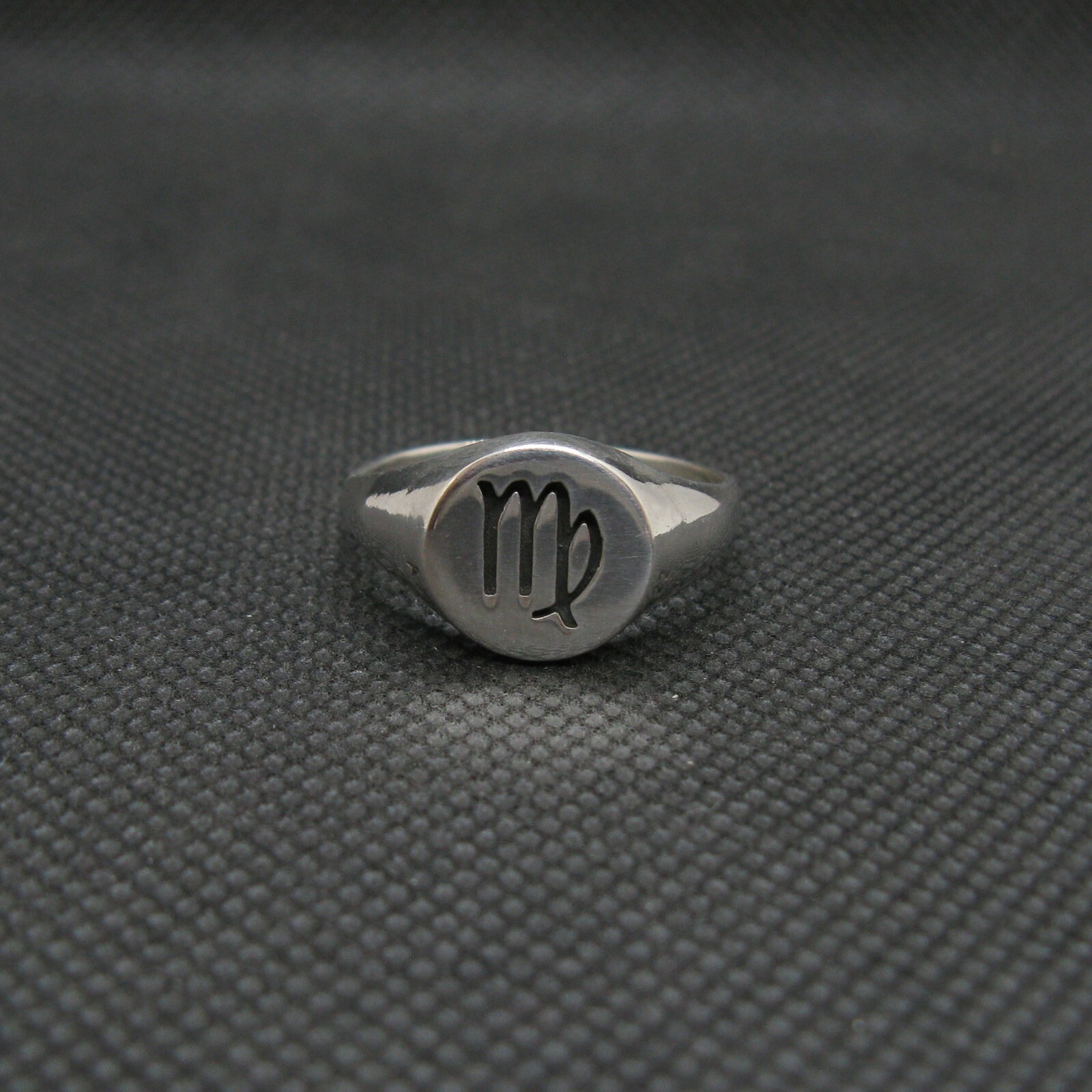 Sterling Silver Mens Ring Solid Stamped 925 Zodiac Sign Virgin R002130