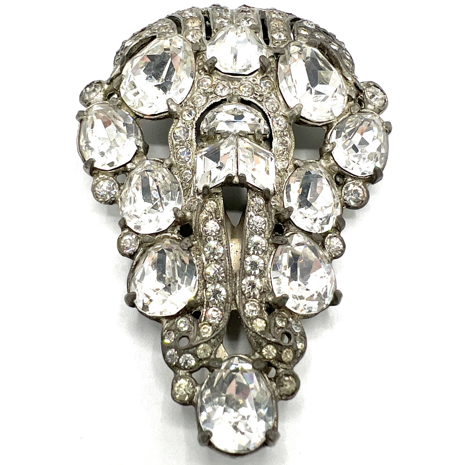 Fantastic Vintage Signed Eisenberg Original Art Deco Rhinestone dress clip