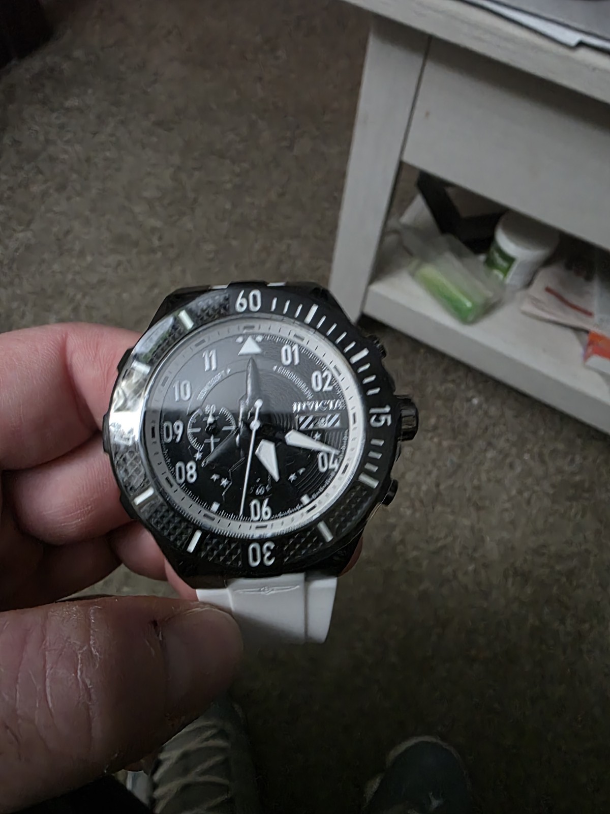 Invicta Aviator Ascend 39900 50mm Chronograph White Strap Watch w/ Box