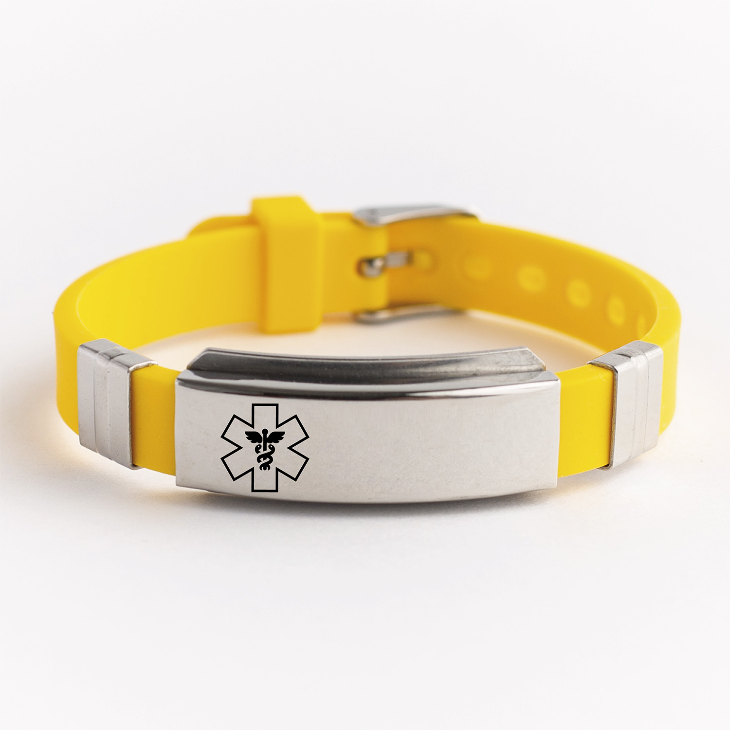 Personalized Emergency Medical Alert Id Bracelet Engraved Steel adjustable bangl
