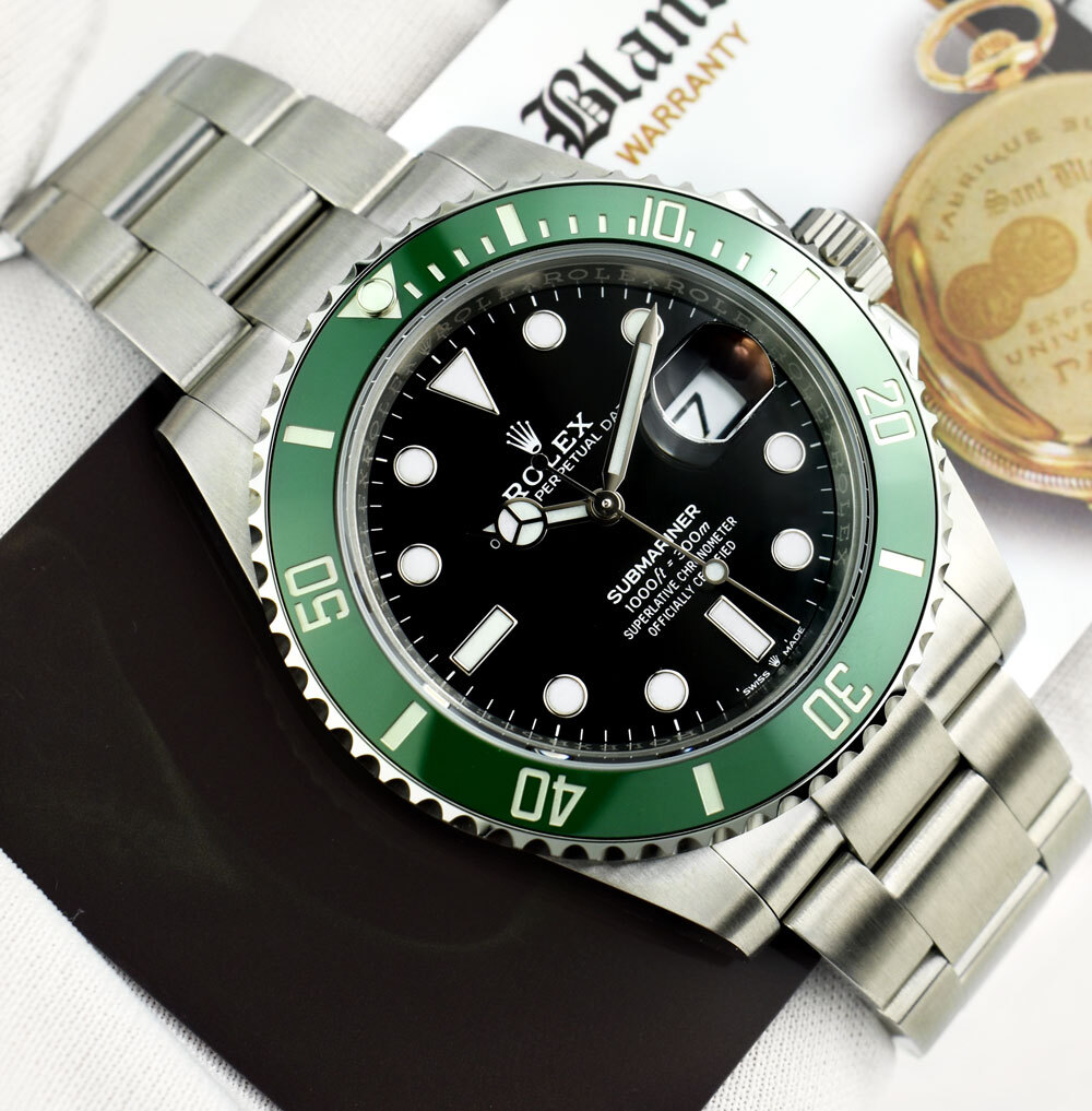ROLEX 41mm Stainless SUBMARINER Green Bezel “KERMIT” 126610LV SANT BLANC