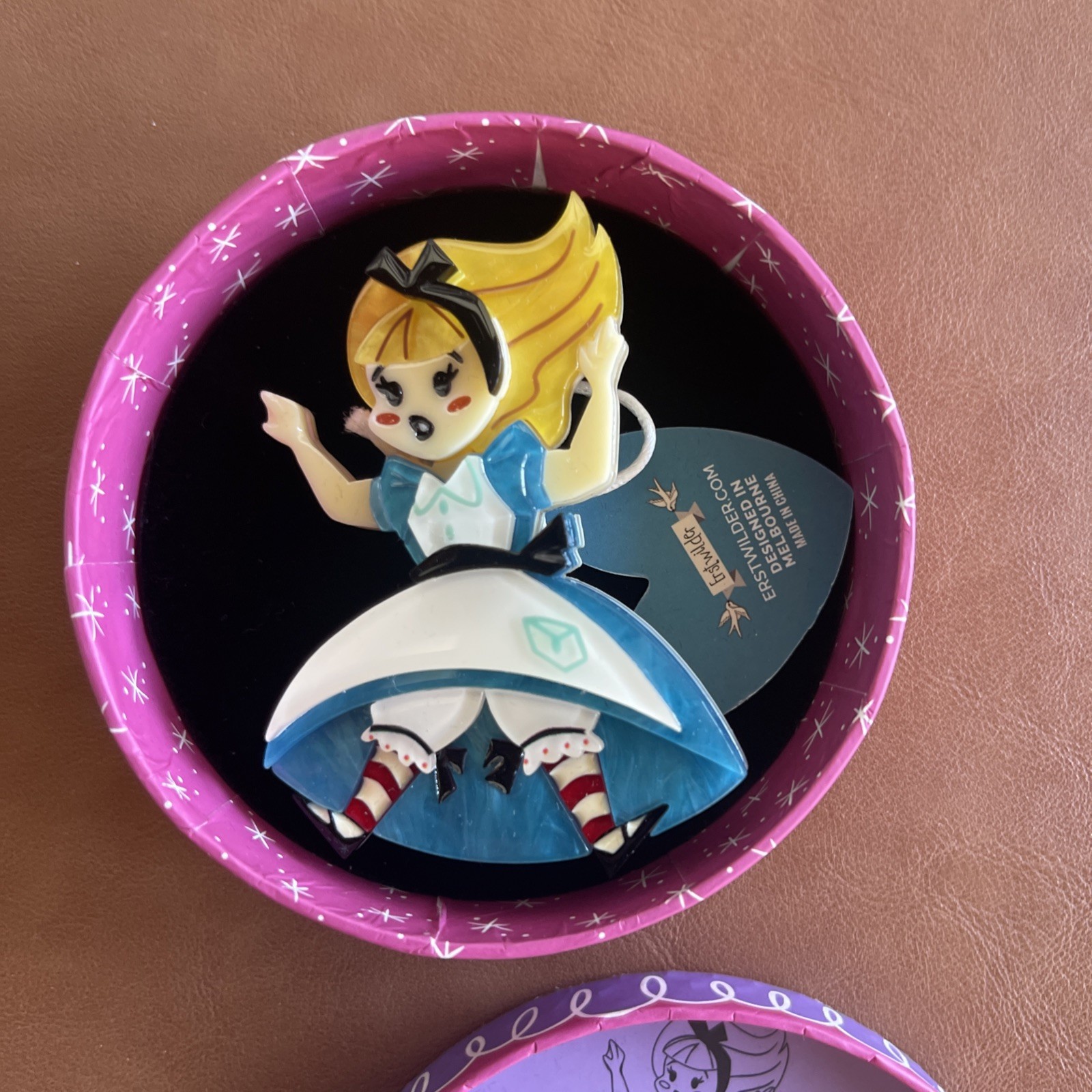 NIB Erstwilder X Kitschy Witch Alice Down The Rabbit Hole Brooch 2021
