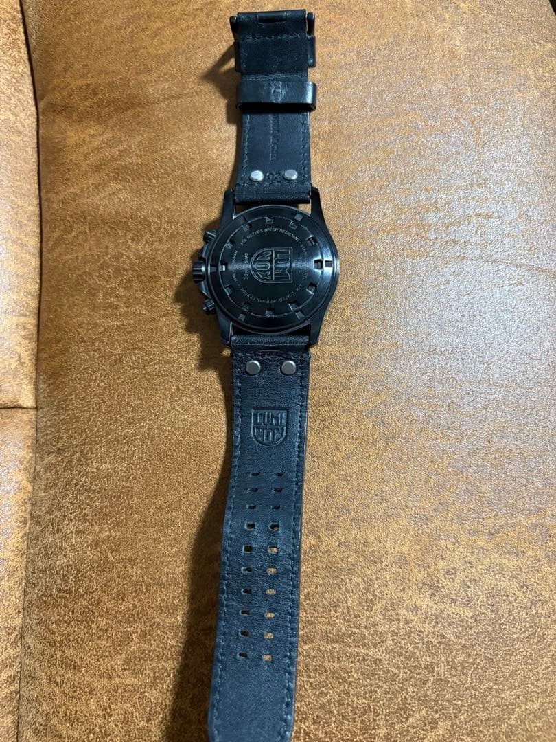 LUMINOX 1941 Field Atacama Chronograph Watch Black Leather Analog Vintage JP