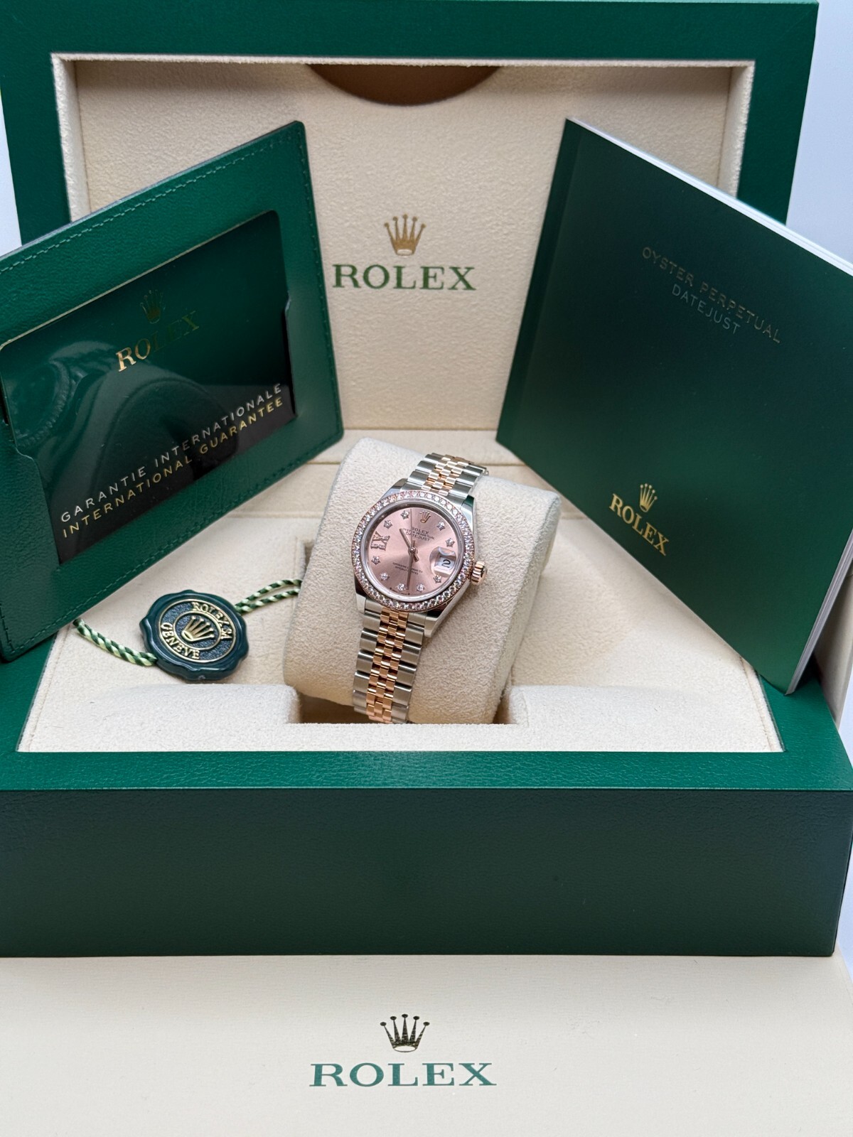 Rolex Lady-Datejust NEW 2024 Pink Star Diamond Dial Two Tone Rose Gold Jubilee