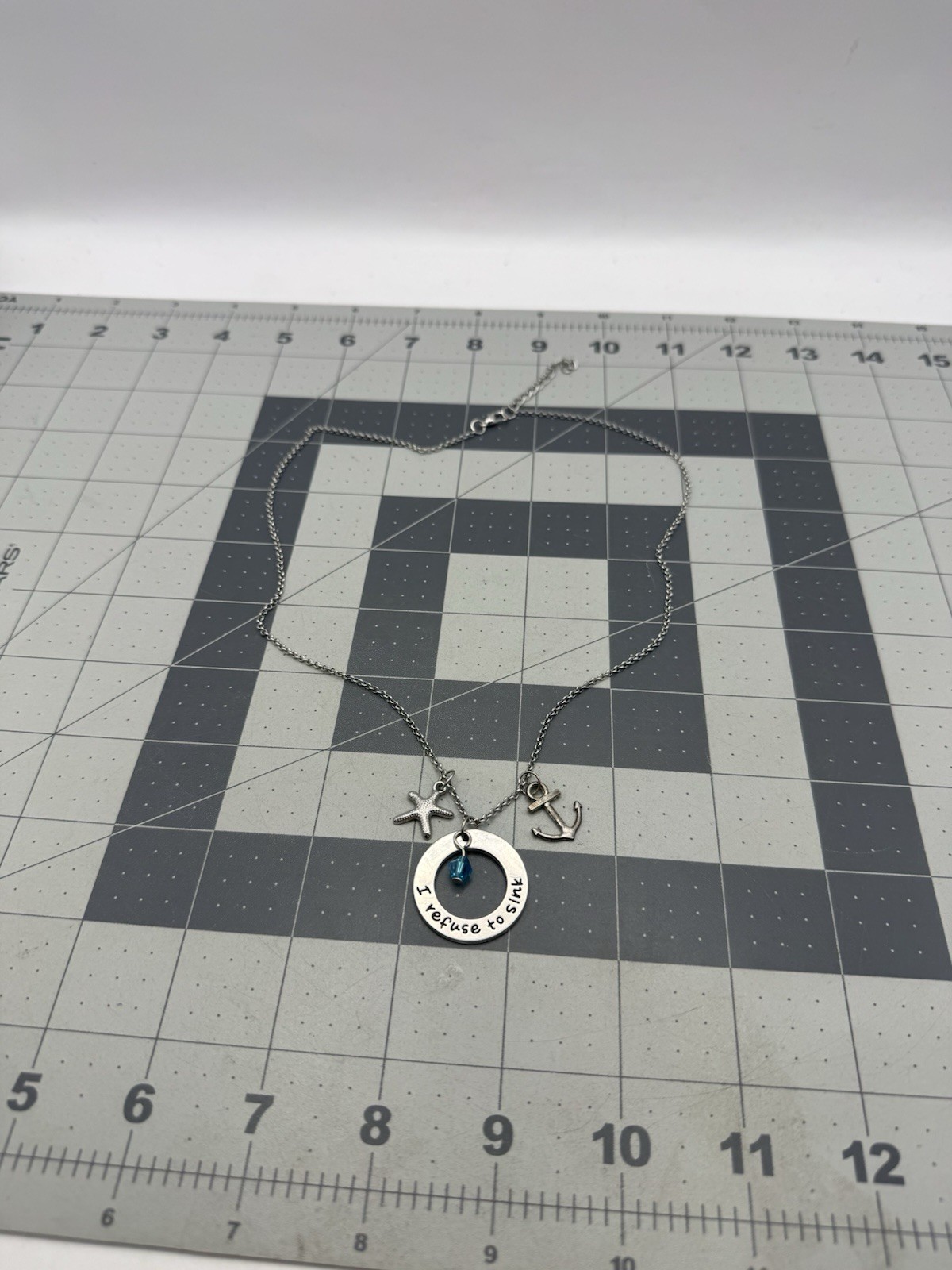 I Refuse To Sink Necklace With Pendants In Gift Box