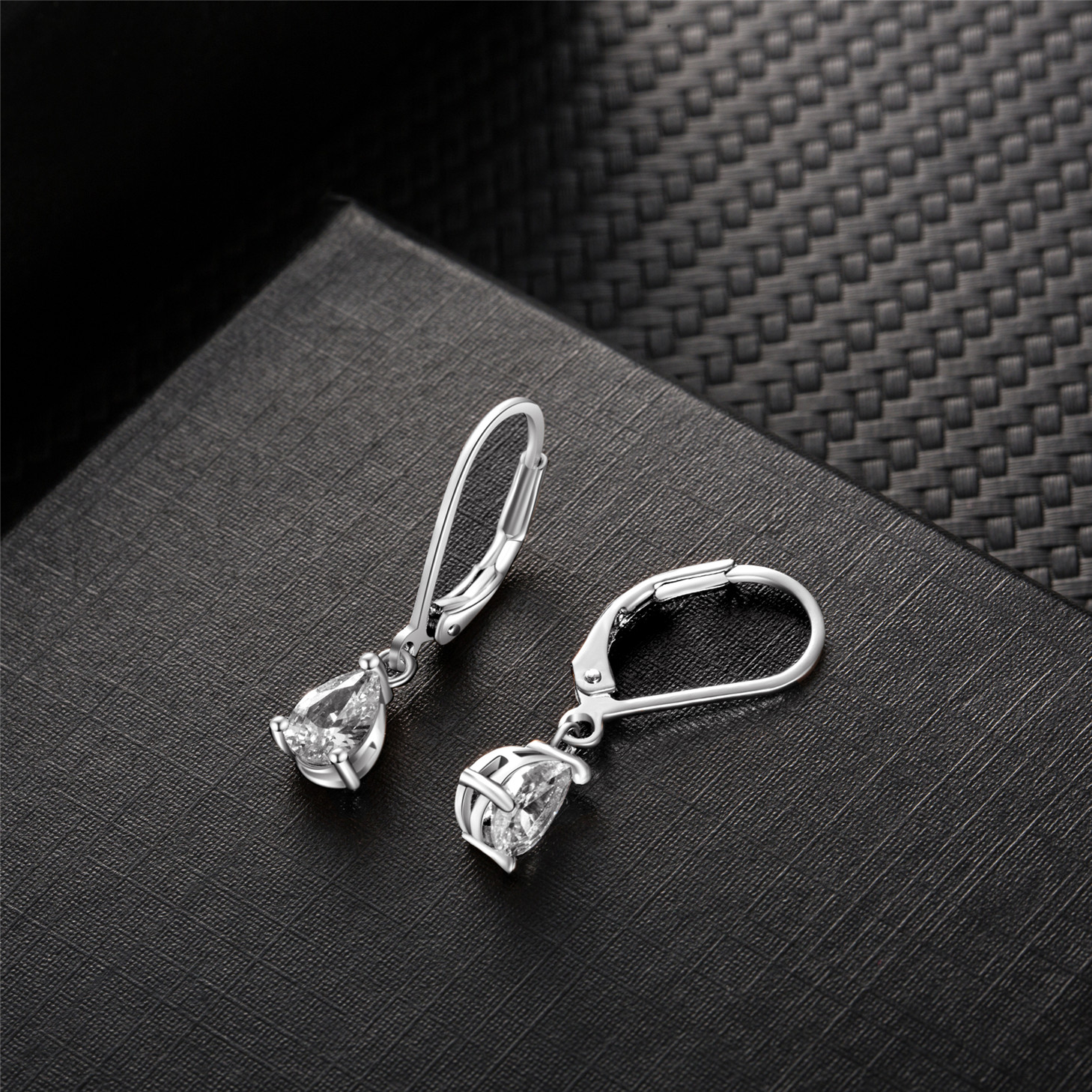 Buyless Fashion Girls And Women Teardrop Dangle Earrings With Leverback CZ Stone