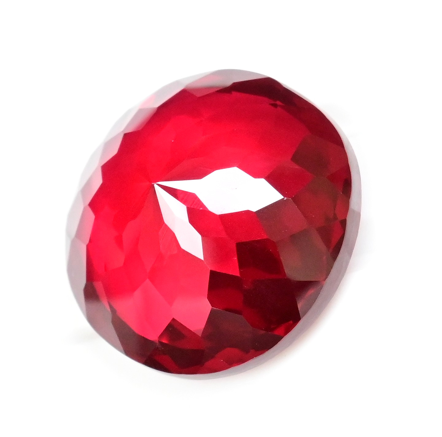 57.55 Ct Natural Mozambique Blood Red Ruby Round Certified Flawless Gemstone