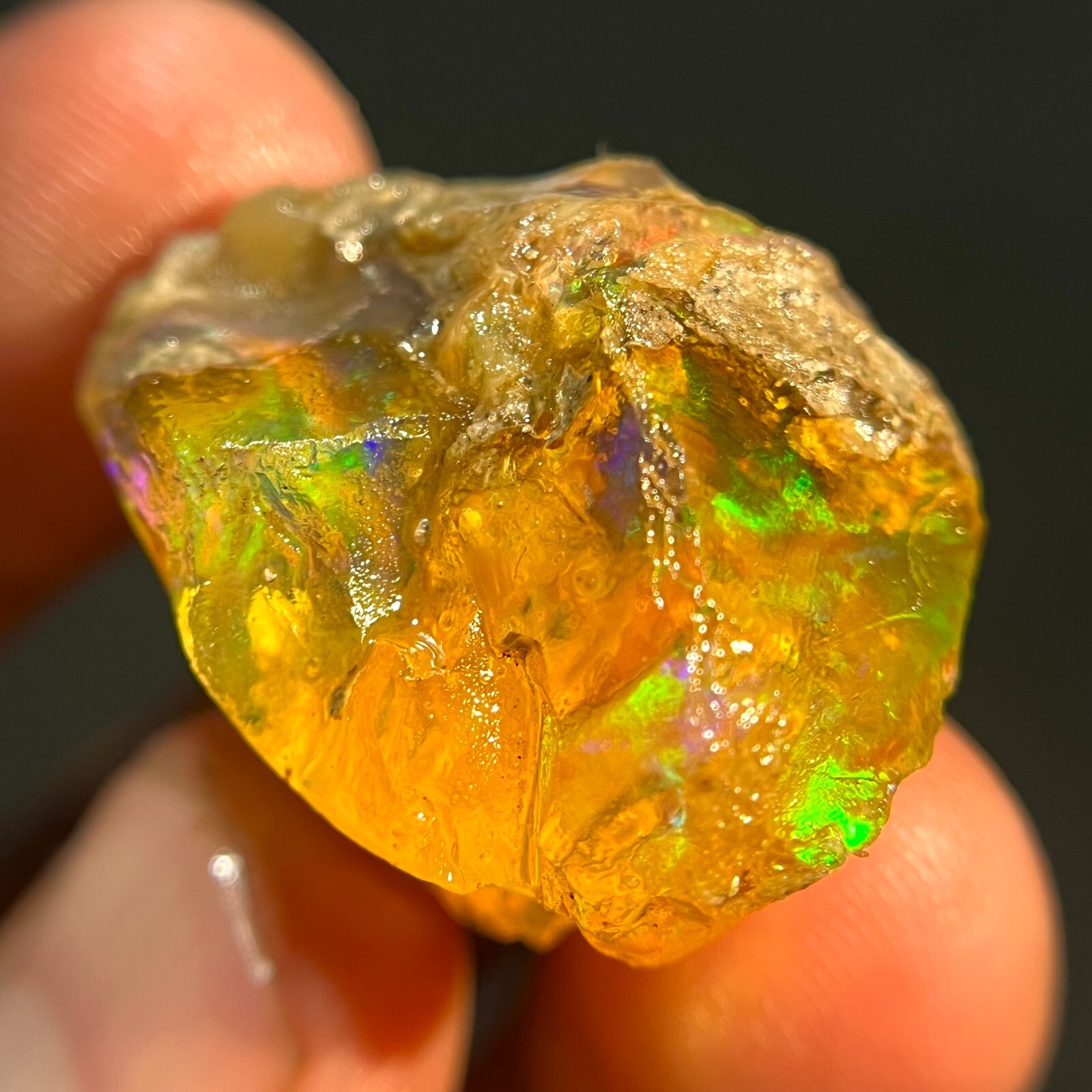 38 Carat Opal Rough Natural Ethiopian Opal Raw Welo Opal Multi Fire Gemstone