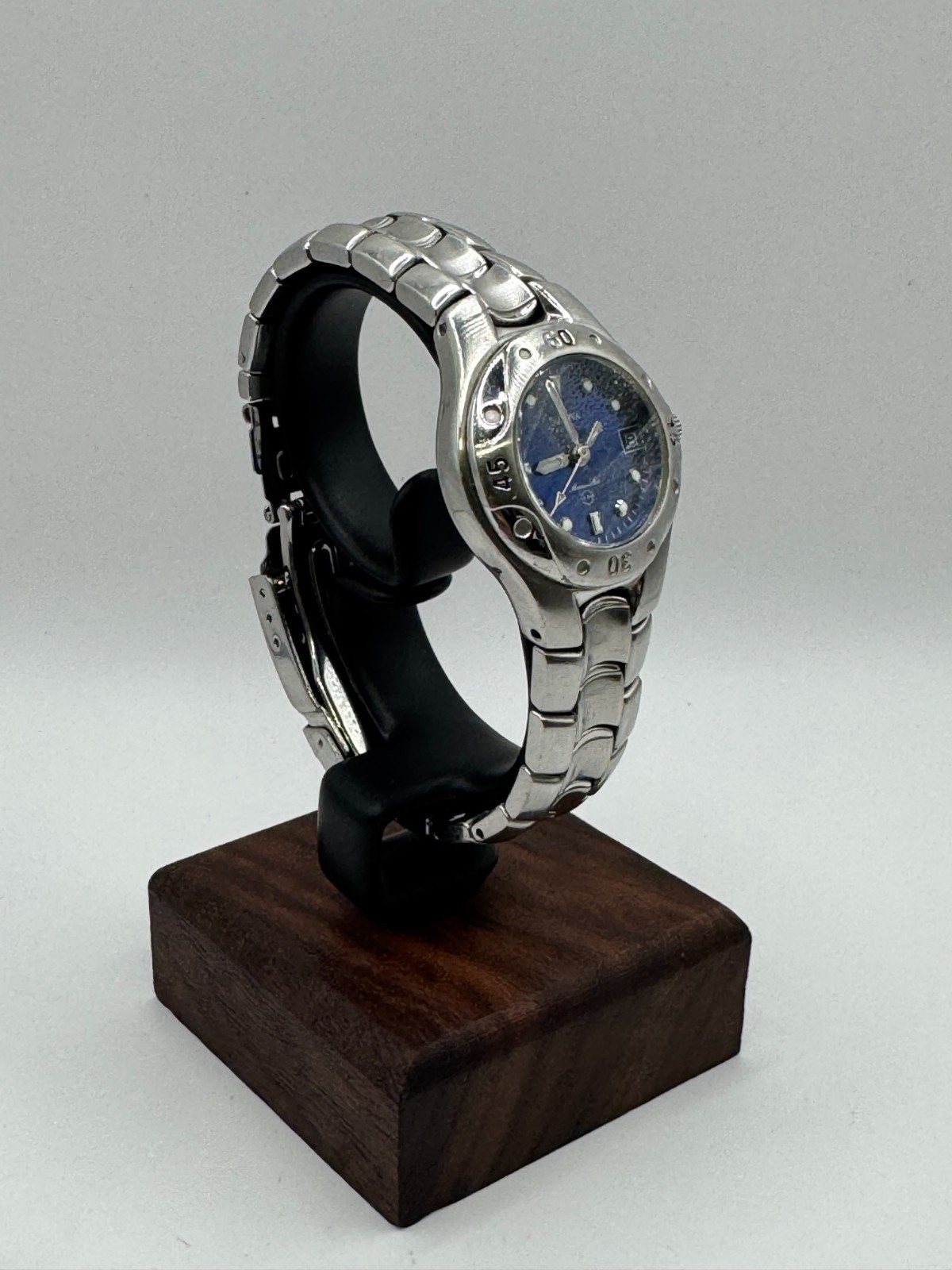 Neo Vintage Bulova Marine Star Midnight Blue Dial Ladies Watch Fresh Battery