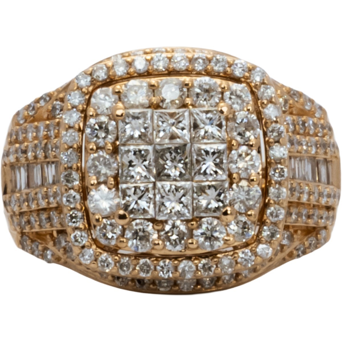 Lady’s Diamond Fashion Ring 177 Diamonds 2.61 Carat T.W. 10K Rose Go (B01130180)