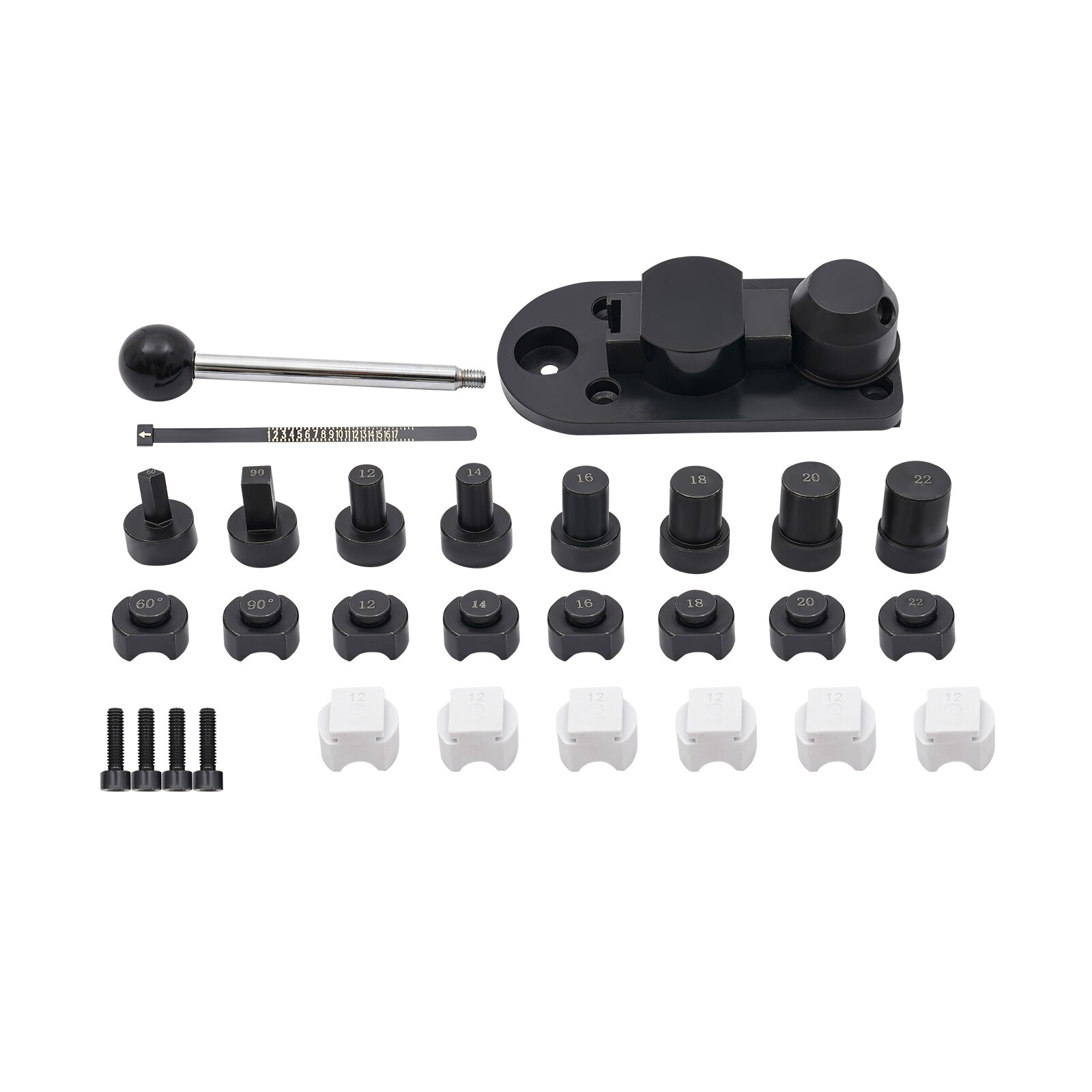 Manual Ring Bender Jewelry Making Tool With Dies 12–22mm Black