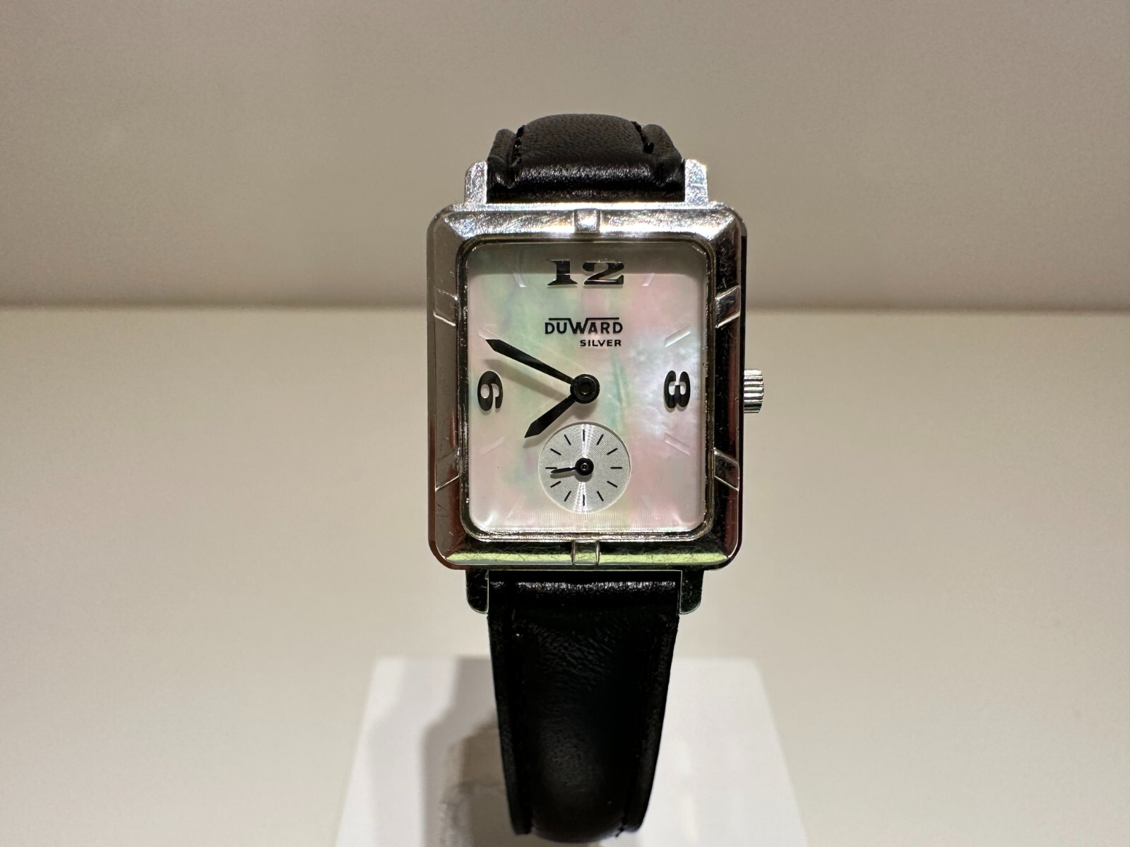 RETRO SWISS BEAUTIFUL SUB SECOND LADIES QUARTZ WATCH”DUWARD”MOTHER OF PEARL DIAL