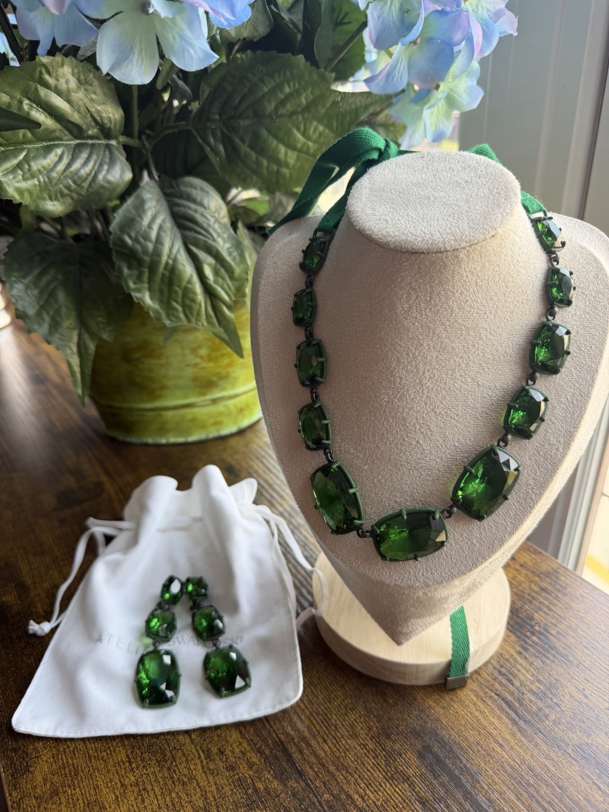 Set of Atelier Swarovski Necklace And Earrings Rosie Assoulin Collection