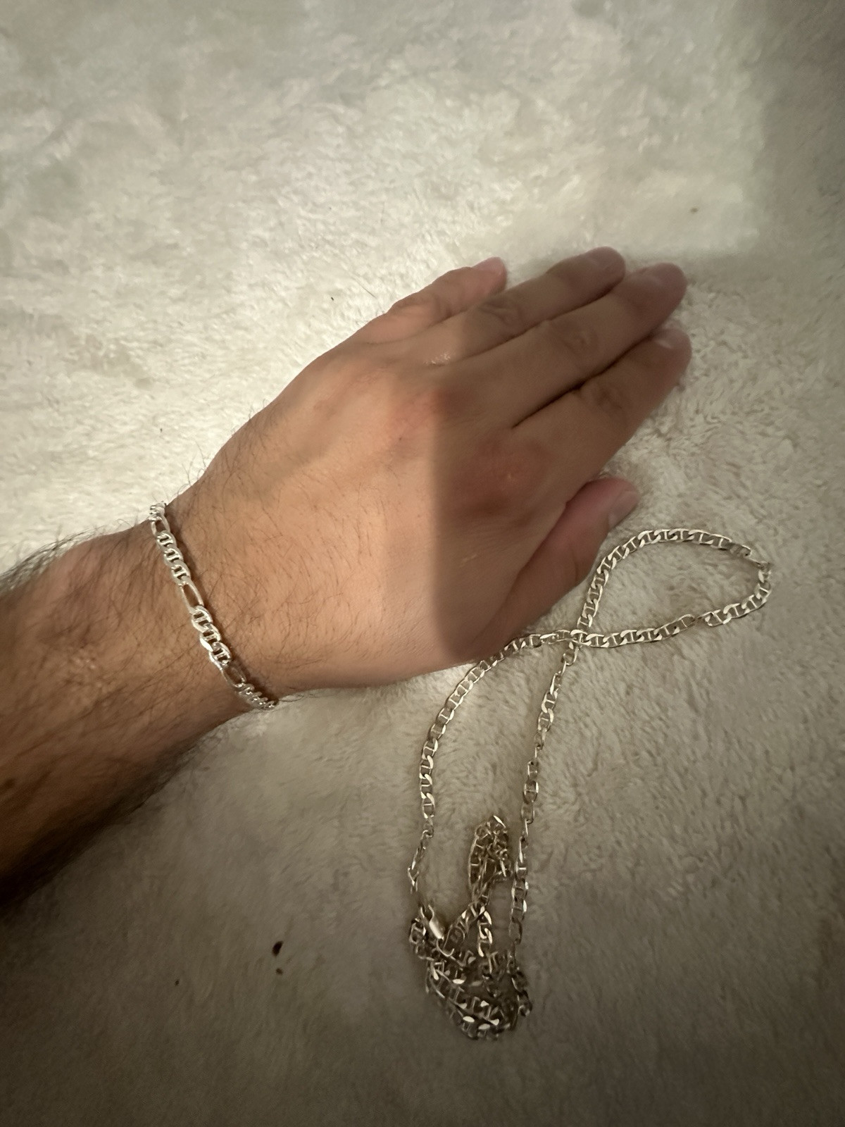 cadena Y Pulsera De Plata925 Italiana / 925 silver chain made in Italy