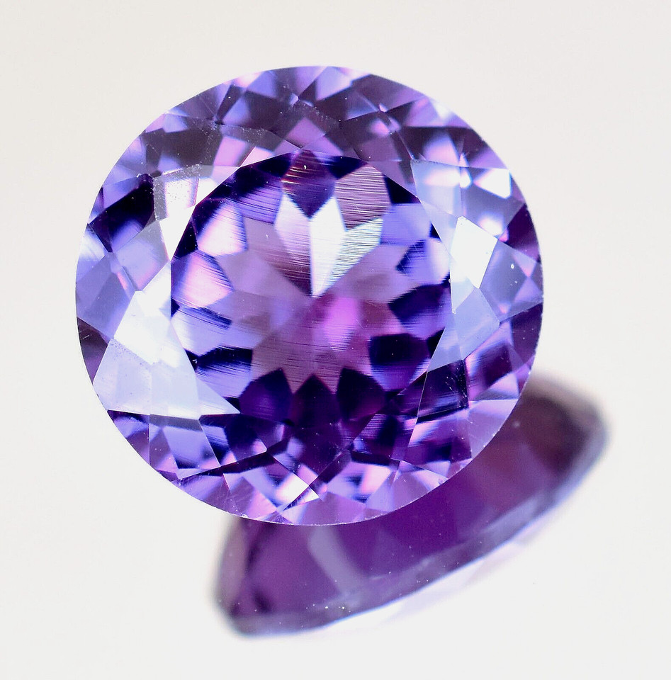 Natural 5.05 Ct Purple Sapphire Round Shape Certified Loose Gemstone With Gift