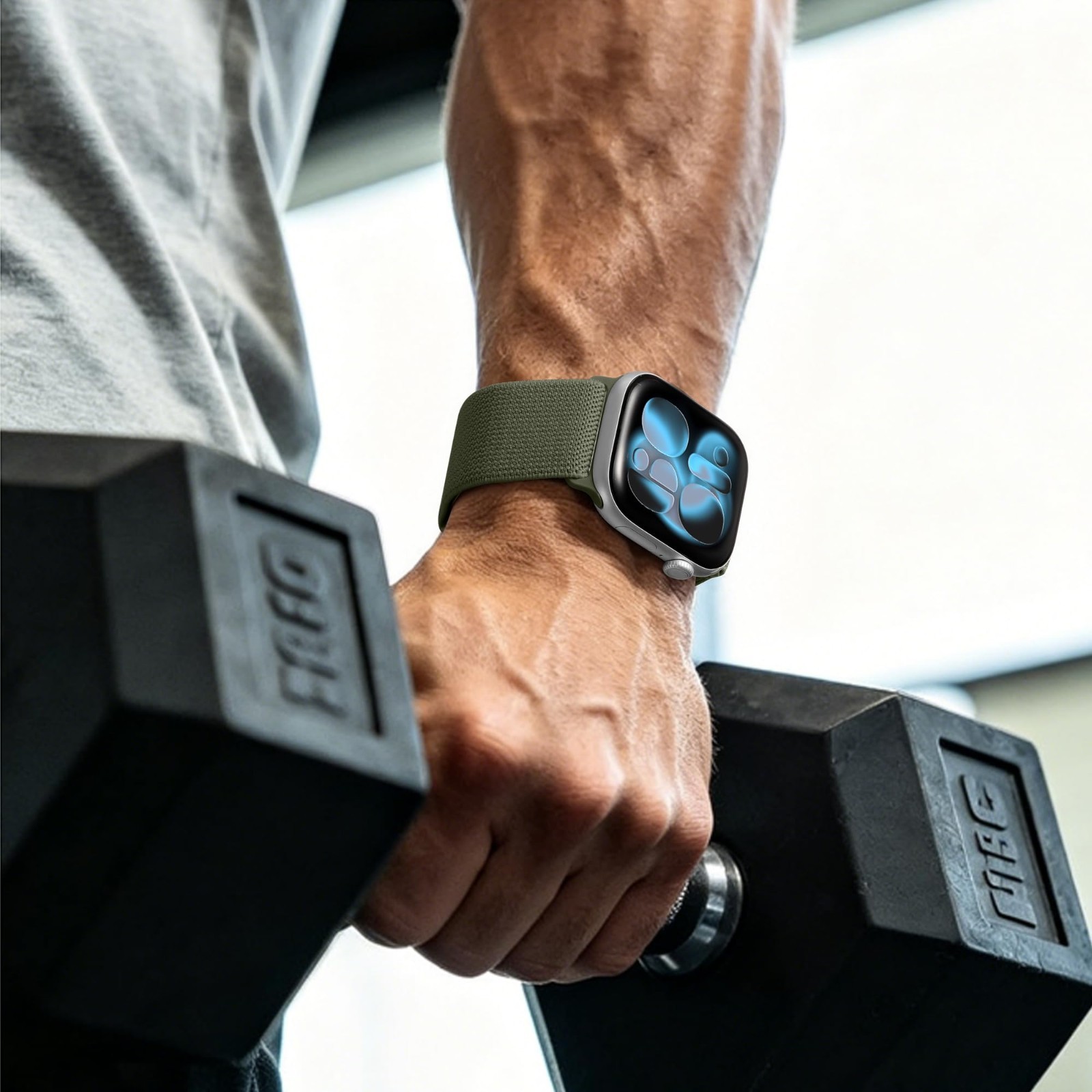 3 Pack Stretchy Magnetic Bands for Apple Watch 38mm-49mm, Nylon Waterproof Sport