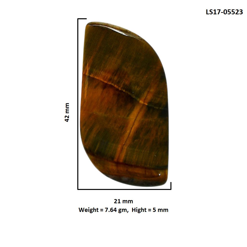 Natural Blue Tiger Eye 21x42x5 mm Fancy Shape Polished Gemstone LS17-05523