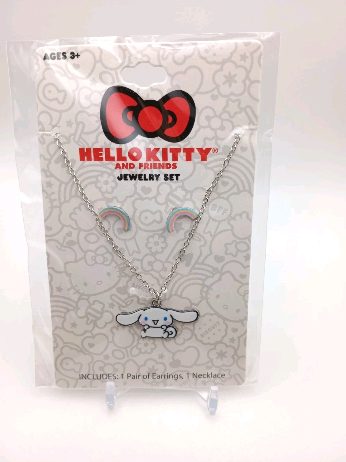 New Hello Kitty And Friends, Cinnamonroll Necklace And Earrings Jewelry Set -NIP
