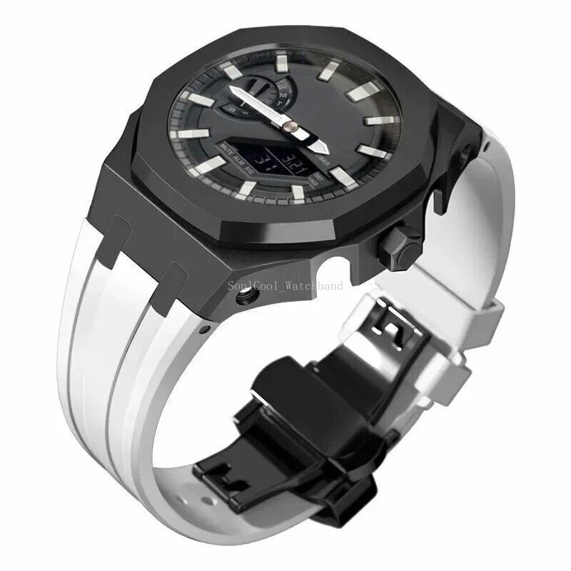 Gen 5th Metal Watch Bezel Case Mod Kit With Rubber Band For Casioak GA 2100/2110
